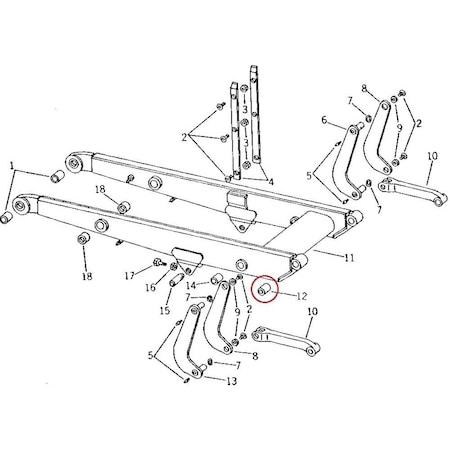 Aftermarket Loader Boom Bushing Fits John Deere 450C, 455D, 455E, 555, 555A, 555B U17186